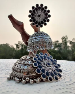 Black Stud Jhumkas