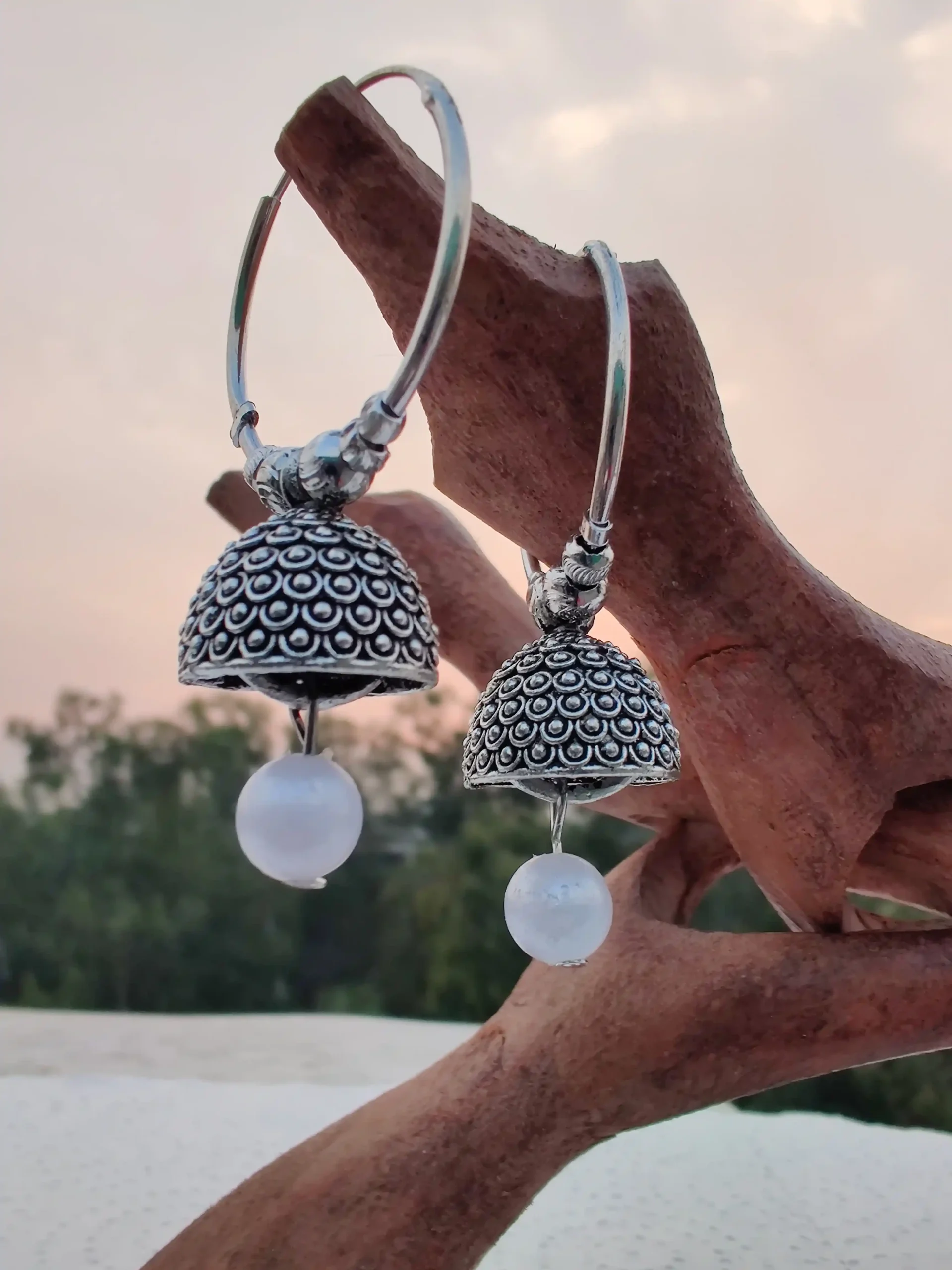 Hoops with Pearl Drops